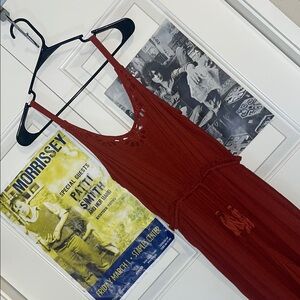 BOHO Rust tank/bell bottom jumpsuit